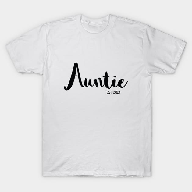 Auntie Pregnancy Announcement T-Shirt by Bumblebee's Designs